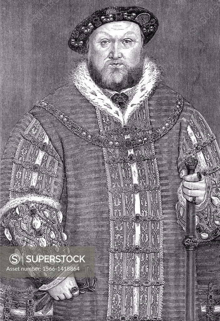Henry VIII, 1491 - 1547, King of England from 1509 until 1547, Heinrich VIII. Tudor.