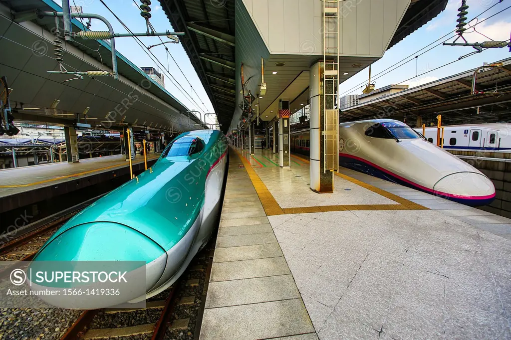 Japan , Tokyo City ,Tokyo Station , the new Hayabusa Bullet Train.