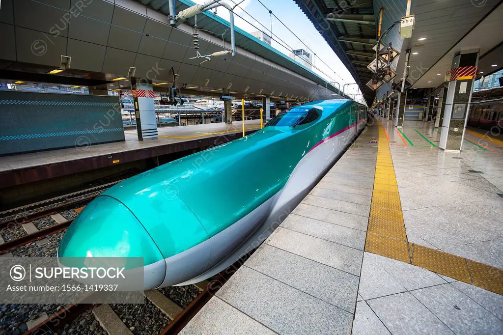 Japan , Tokyo City ,Tokyo Station , the new Hayabusa Bullet Train.