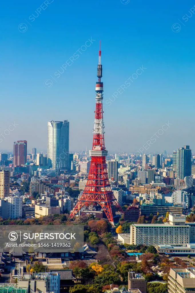 Japan , Tokyo City, Minato Ku , Tokyo Tower.