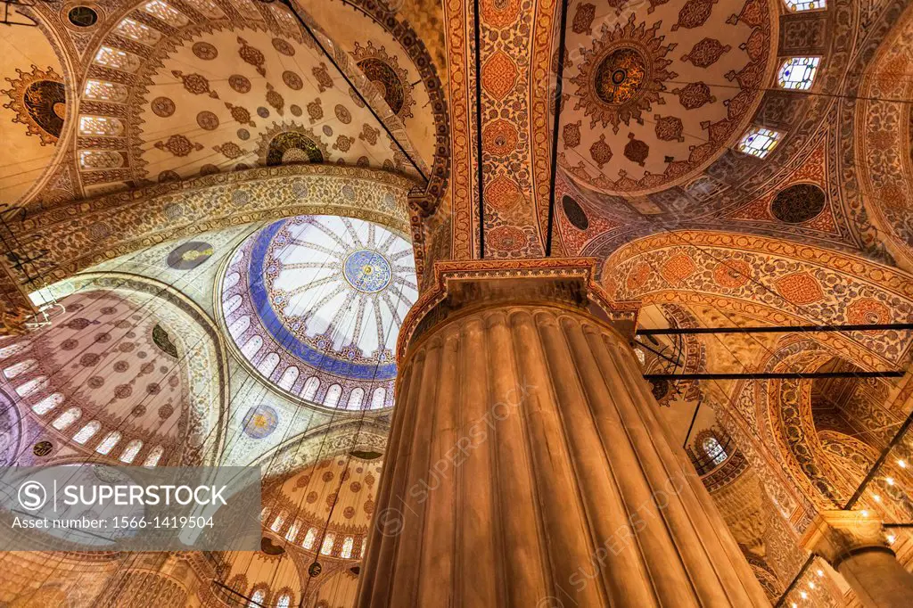Mosque Sultan Ahmet, Blue Mosque. Istanbul. Turkey.