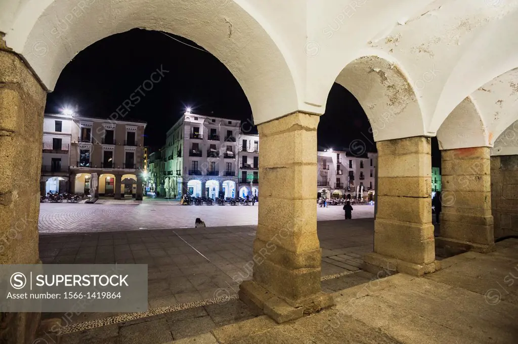 Plaza Mayor, Cáceres, Spain.