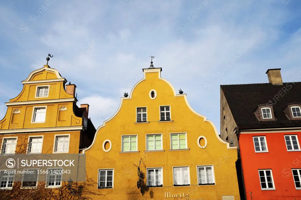 Baroque old town houses in Memmingen / Bavaria