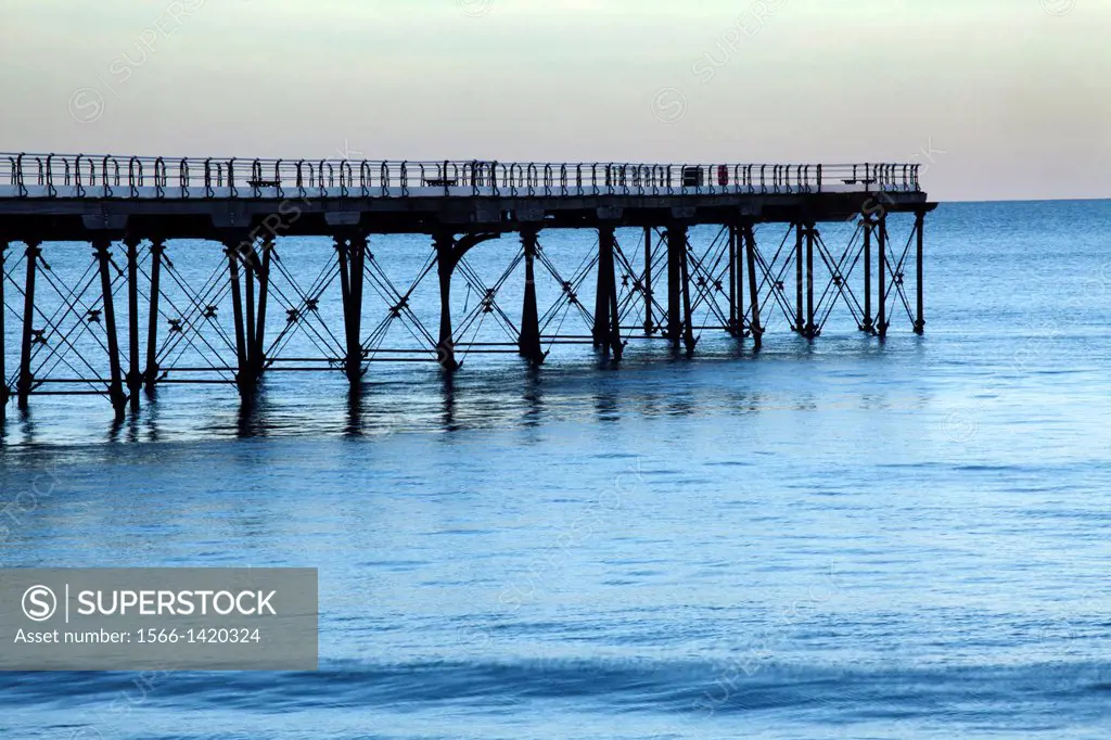 Saltburn Pier on a Winter Afternoon Saltburn by the Sea Redcar and Cleveland England.