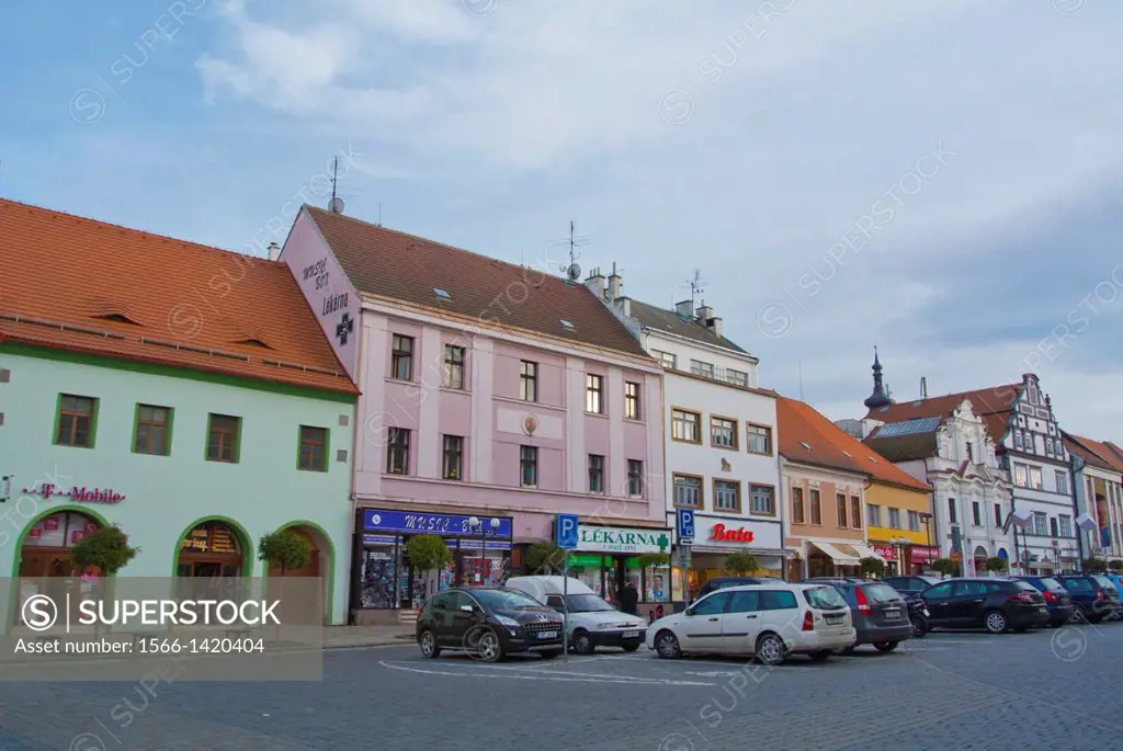 Velke namesti main square Pisek town South Bohemia region Czech Republic Europe.