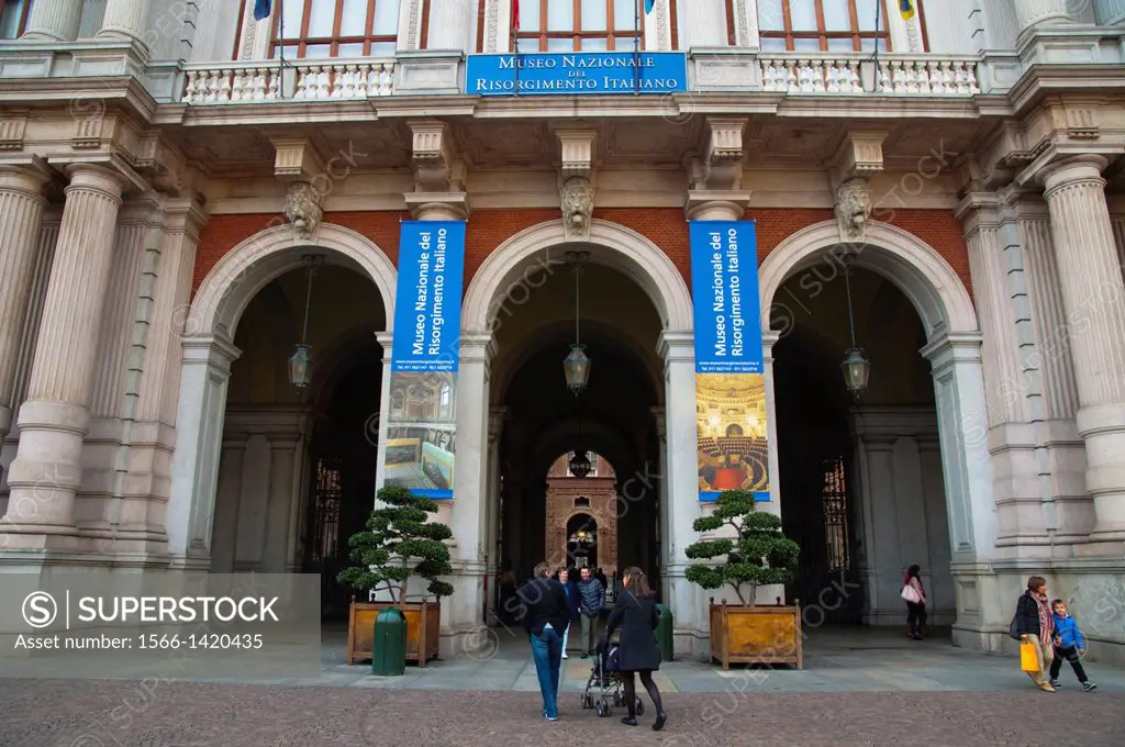 Palazzo Carignano houses Museo Nazionale del Risorgimento Italiano museum Turin city Piedmont region northern Italy Europe.