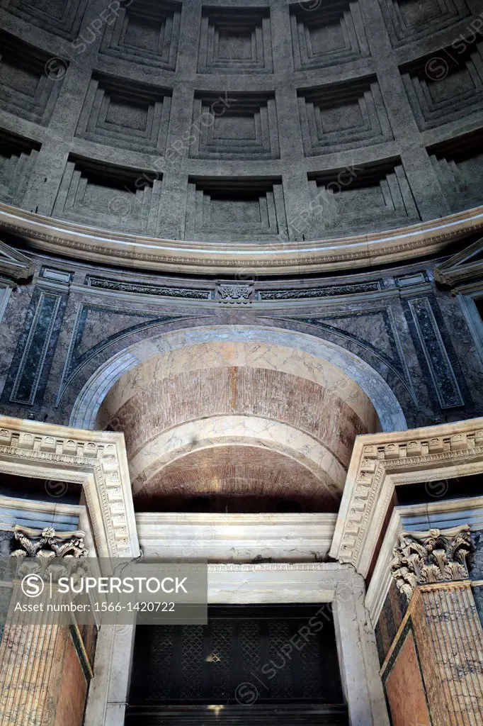 Interior of Pantheon, Rome, Italy.