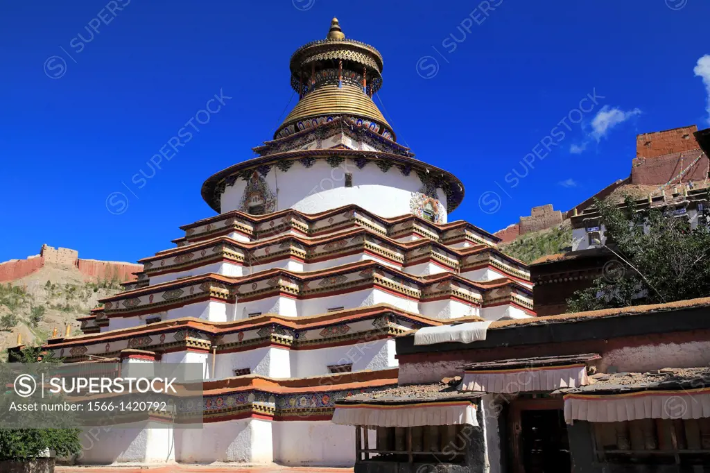 Kumbum Stupa (1439), Palcho Monastery (Pelkor Chode, Shekar Gyantse), Gyantse County, Shigatse Prefecture, Tibet, China.