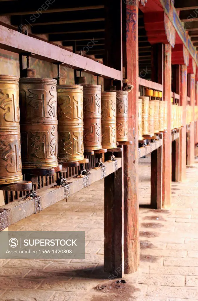 Utse temple, Samye Monastery (Samye Gompa), Dranang, Shannan Prefecture, Tibet, China.
