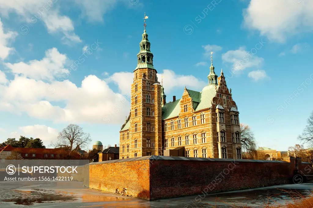 Rosenorg Castle is the royal residence in Copenhagen Denmark.