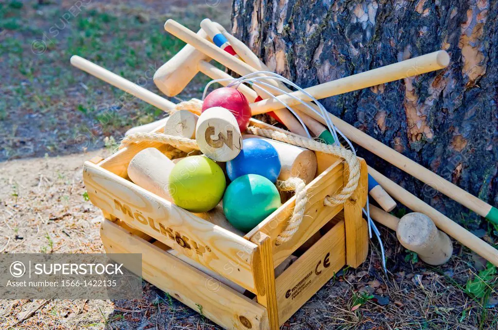 Children´s croquet is traditional game in Finland. Taken in Finland on summer 2011.