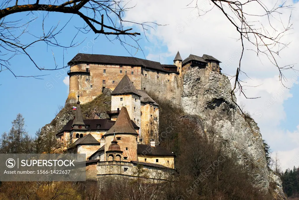 Castle of Orava in Oravsky Podzamok, region of Orava, Slovakia.