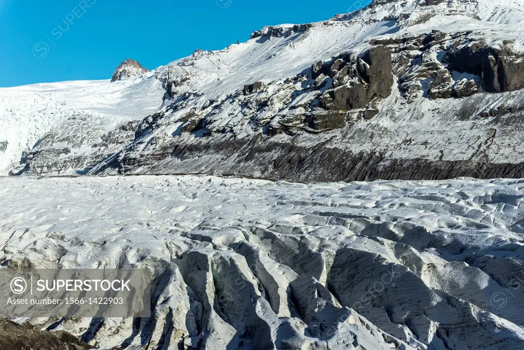 Svinafellsjokull glacier tonge. Skaftafell. Iceland.