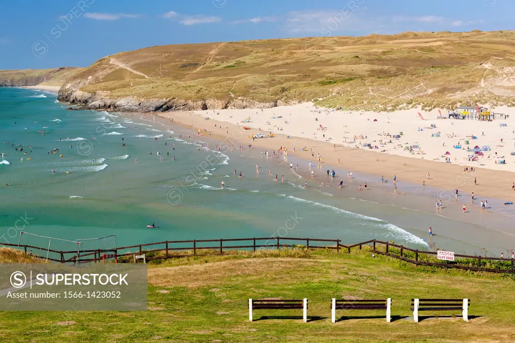 Perran Beach, Perranporth, North Cornwall, England, United Kingdom, Europe.