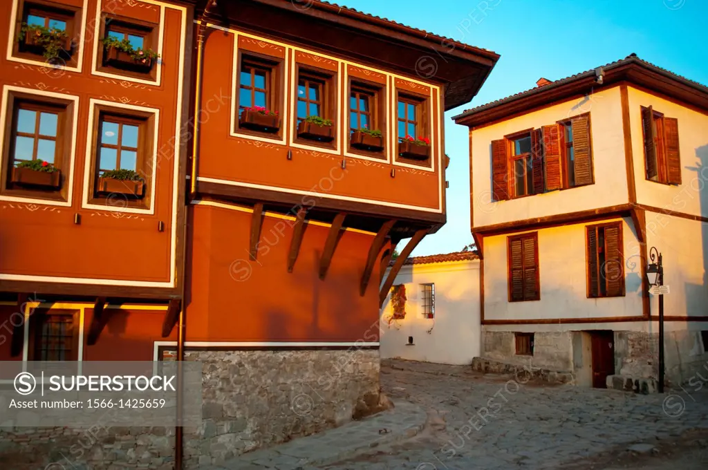 Houses in Plovdiv old town ( Bulgaria).