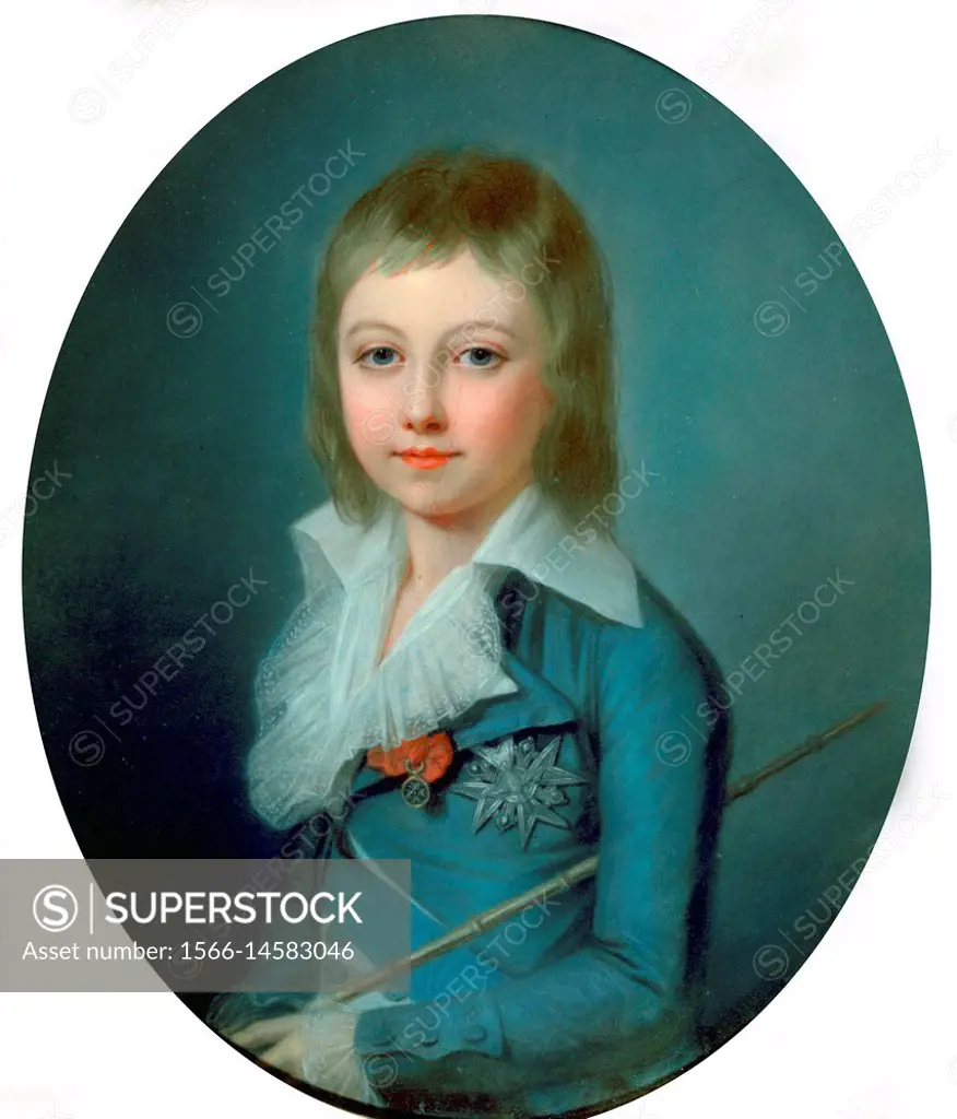 Alexander Kucharski -. Portrait of Louis XVII . 18th century.