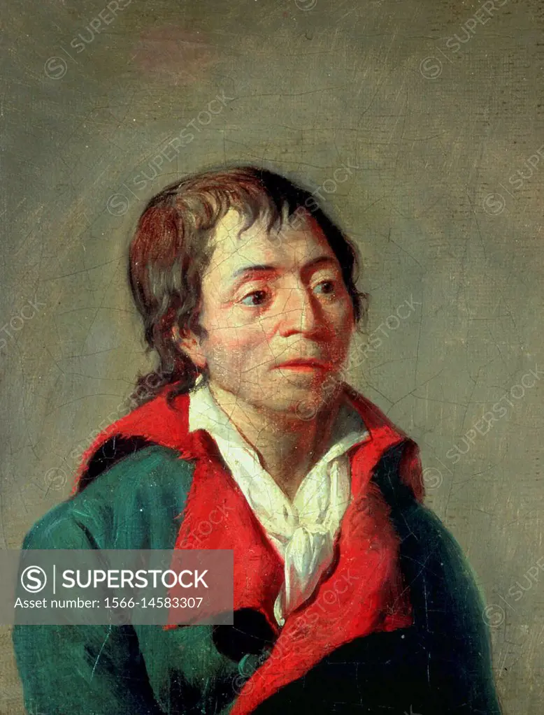 Jean-François Garneray -. Portrait of Jean-Paul Marat . 18th century.