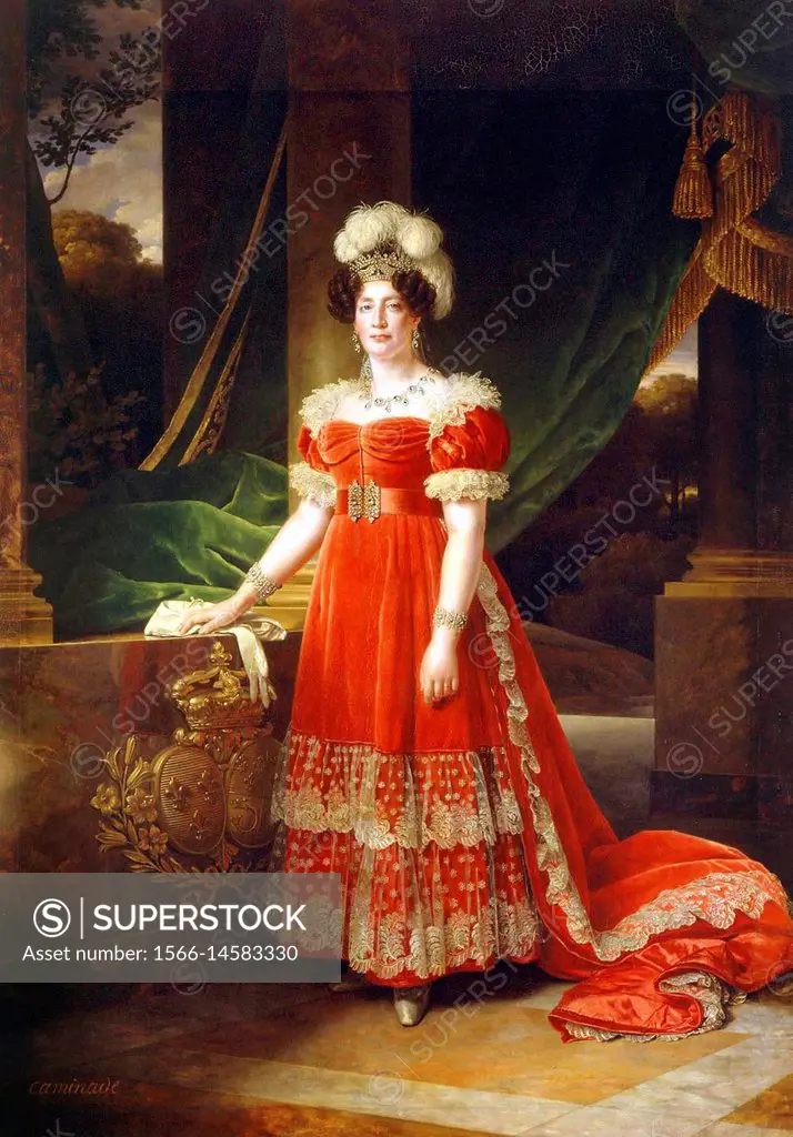 Alexandre François Caminade -. Portrait of the Duchess of Angoulême Marie-Thérèse Charlotte de France called Madame Royale . 1827.