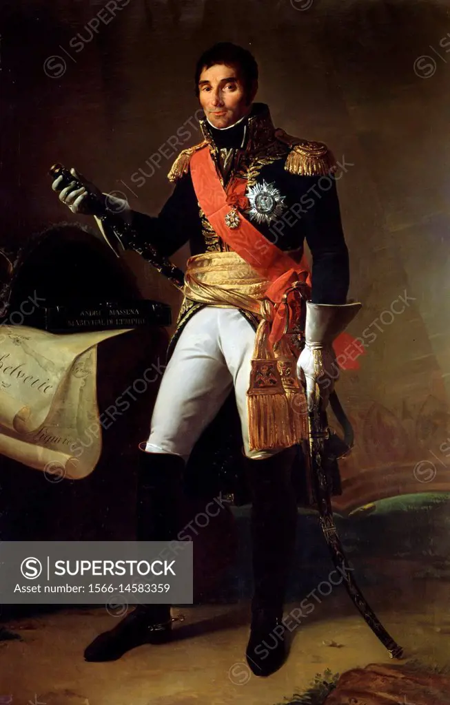 Edme Adolphe Fontaine - . Portrait of André Masséna, duke of Rivoli (1756-1817) prince of Essling, marshal of the Empire.