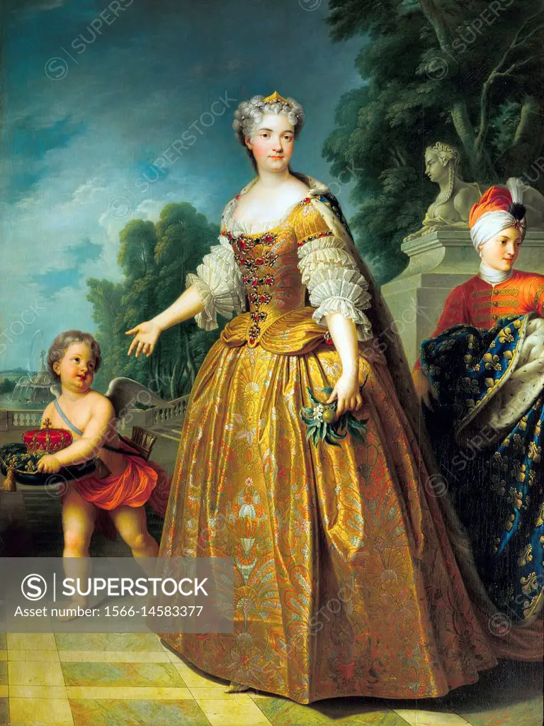Stiemart Francois - Portrait of Marie Leczinska (1703 - 1768) Queen of France.