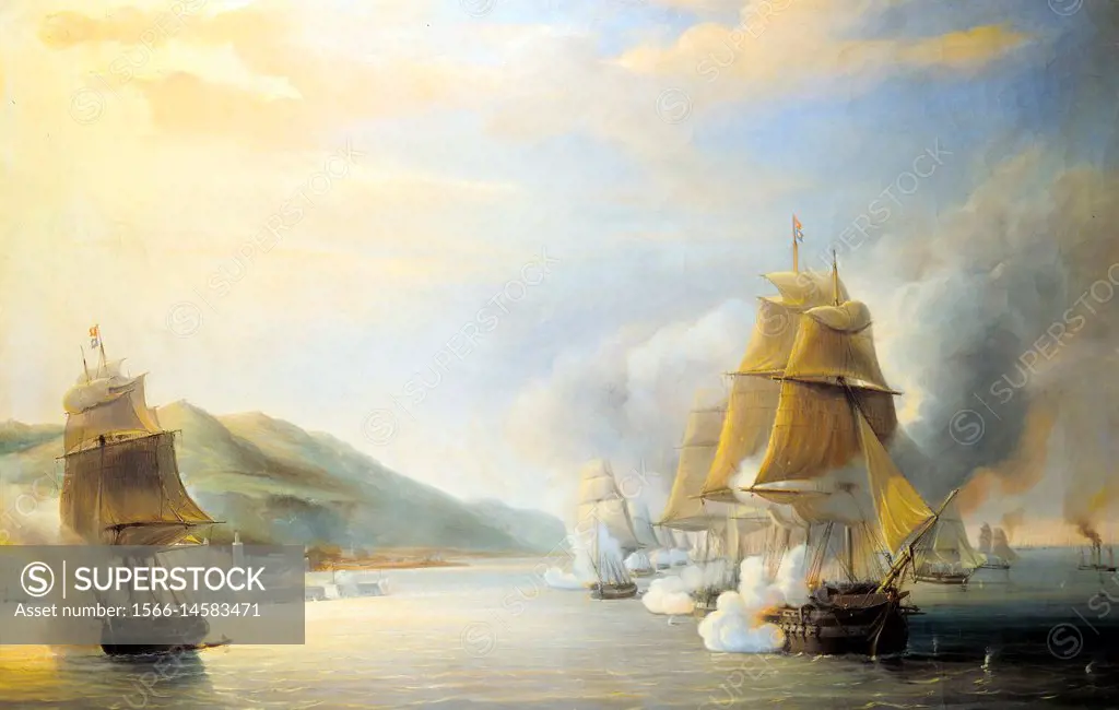 Morel Fatio Antoine Leon - Attack of Algiers waged by Admiral Duperre (July 3, 1830).