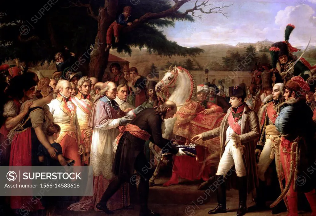 Anne-Louis Girodet de Roucy, dit Girodet-Trioson - . Napoleon receiving the keys of the city of Vienna at Schönbrunn (November 13, 1805).