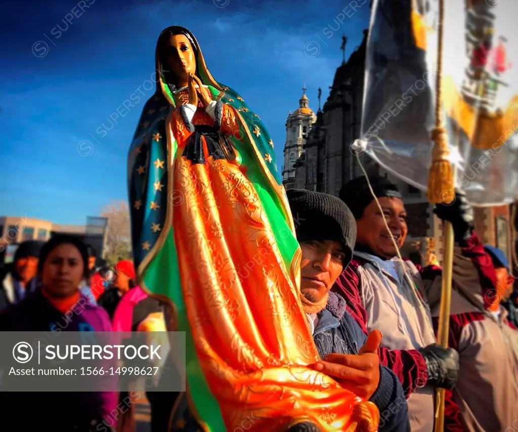 during the annual pilgrimage to the Our Lady of Guadalupe Basilica in Mexico City, Mexico