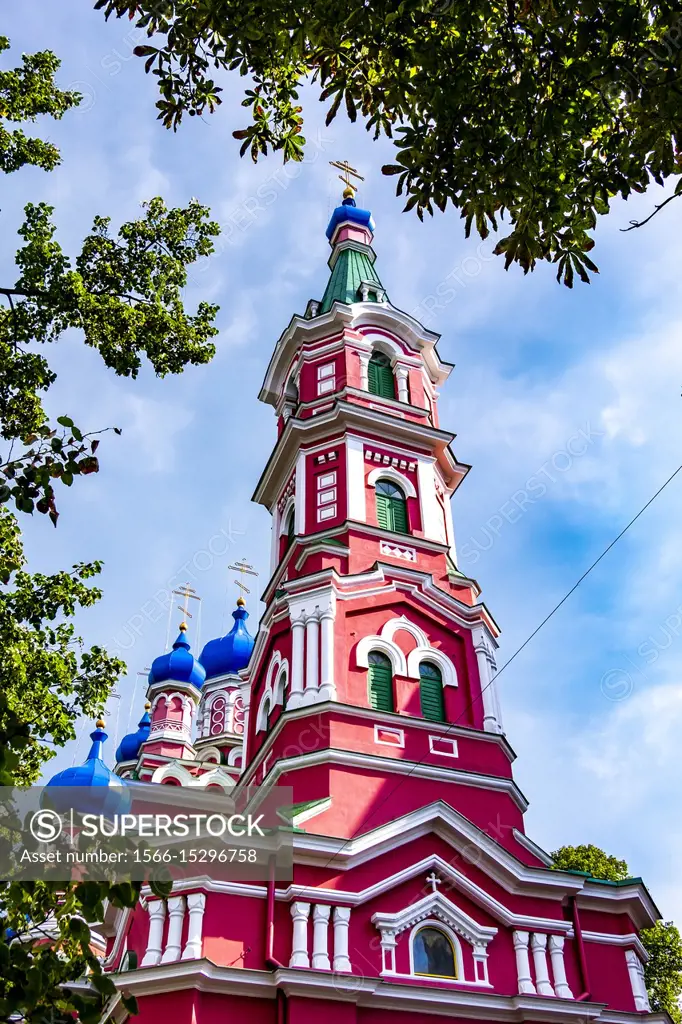 Holy Trinity Orthodox Church in Riga, Latvia, Europe.