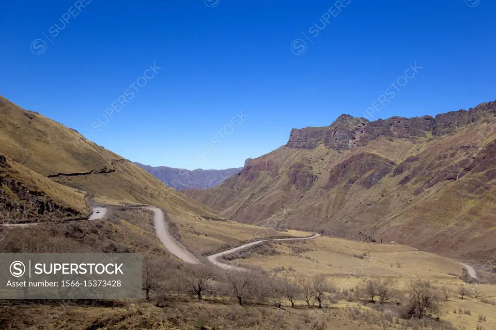 Cuesta del Obispo, Route 33, Calchaqui Valleys, Salta, North West, Argentina. This route go to Cachi crossing the Cardones National Park.