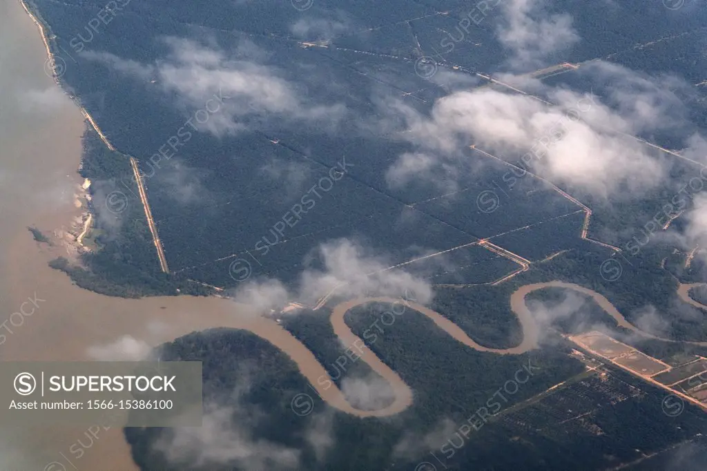 Kuala Lumpur, Malaysia, view from an airplane