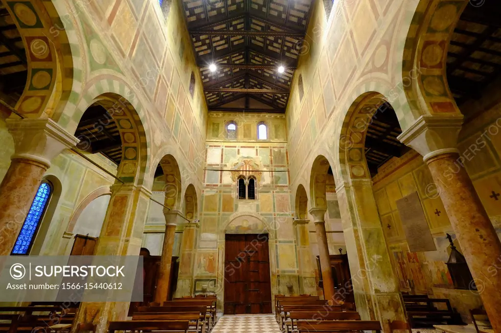 Abbey of Santa Maria in Sylvis, Sesto al Reghena, Pordenone, Friuli Venezia Giulia, Italy, Europe