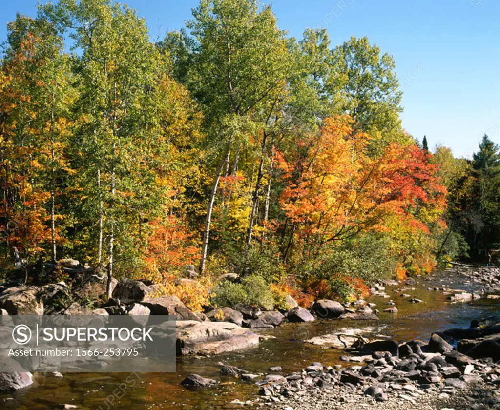 L´Assomption river in autumn. Ste. Melanie. Quebec. Canada.