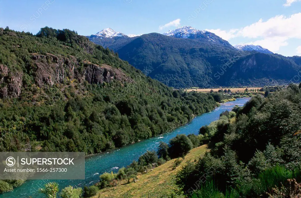 Futaleufú River in Los Lagos region. Patagonia, Chile