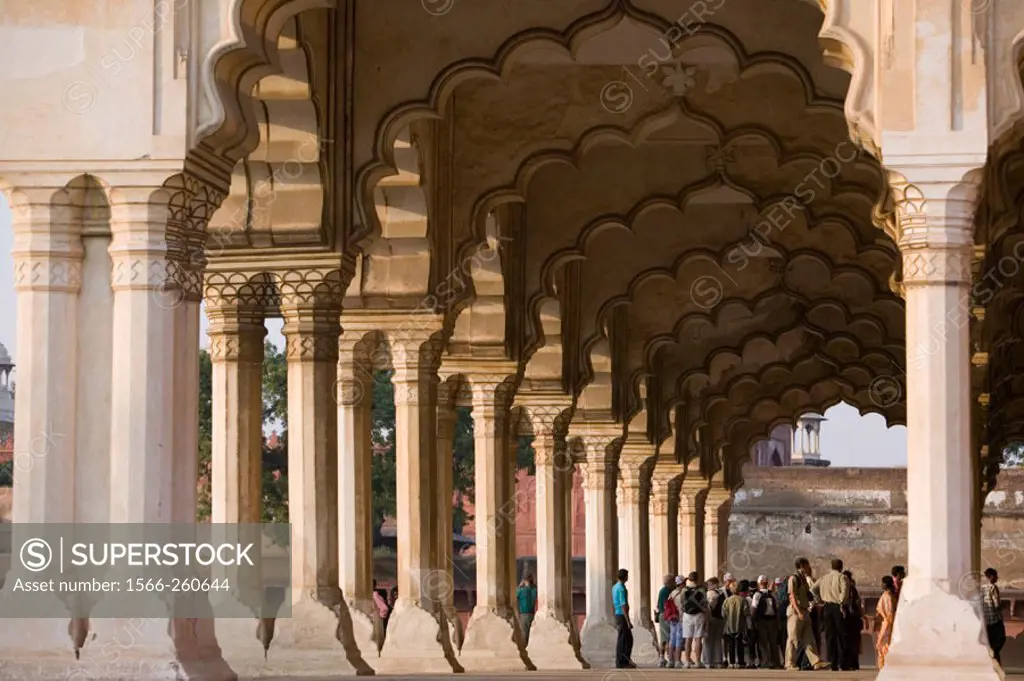 Agra Fort- Details of Diwan-i-Am: Hall of Public Audiences. Uttar Pradesh. Agra. India.