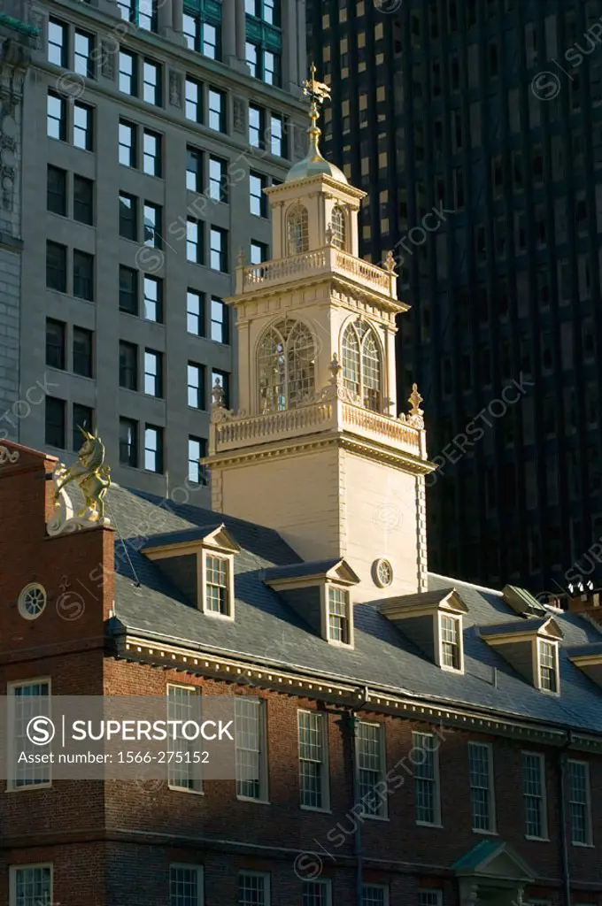Old State House, (1713),  State Street, Boston. Massachusetts. USA.