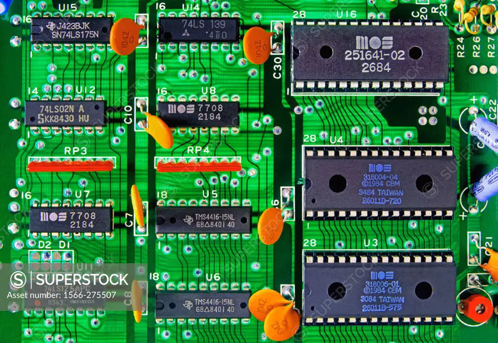 Computer board, printed circuit board which connects to a slot a computer