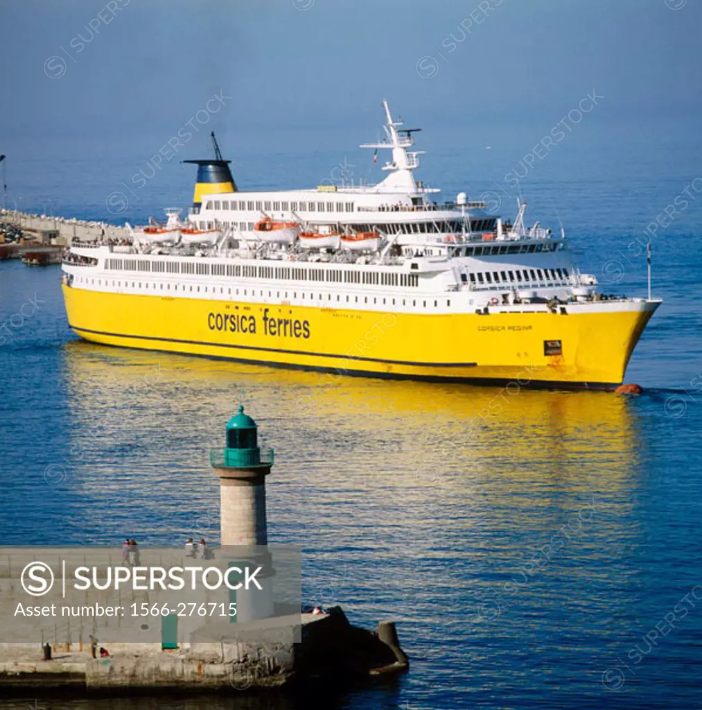 Ferry, Saint Nicolas Harbour, Bastia, Corsica, France