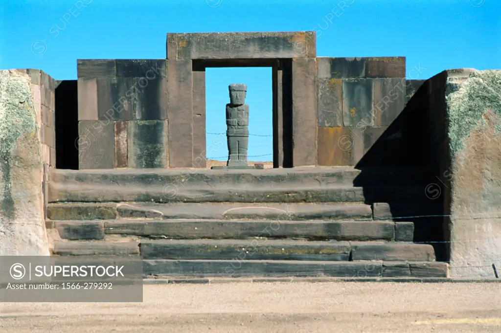 Ponce Monolith. Tiahuanaco ruins, Bolivia