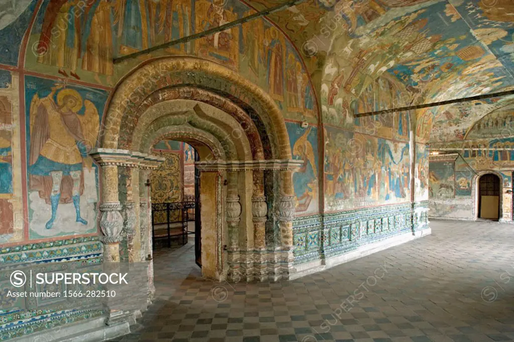 Frescoes in the Church of the Prophet Elijah (1647-50), Yaroslavl. Golden Ring, Russia