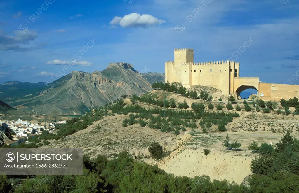 The outstanding Renaissance castle and the village of Vélez Blanco. The castle was built in the early sixteenth century by the Marquises of Vélez Blan...