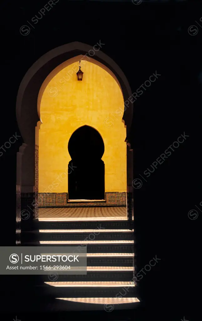Mausoleum of Moulay Ismaïl at Meknes. Morocco.