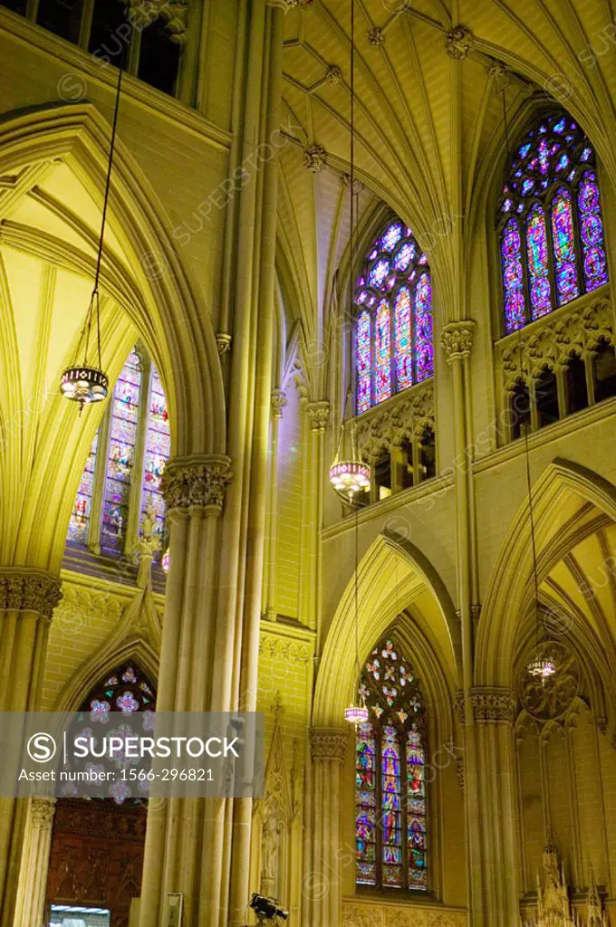 Interior of St. Patrick´s Cathedral. New York City. New York. United States
