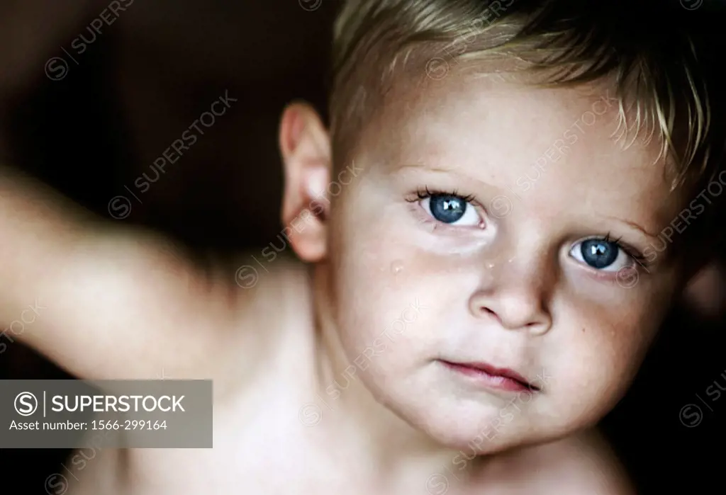 Little blue eyed boy