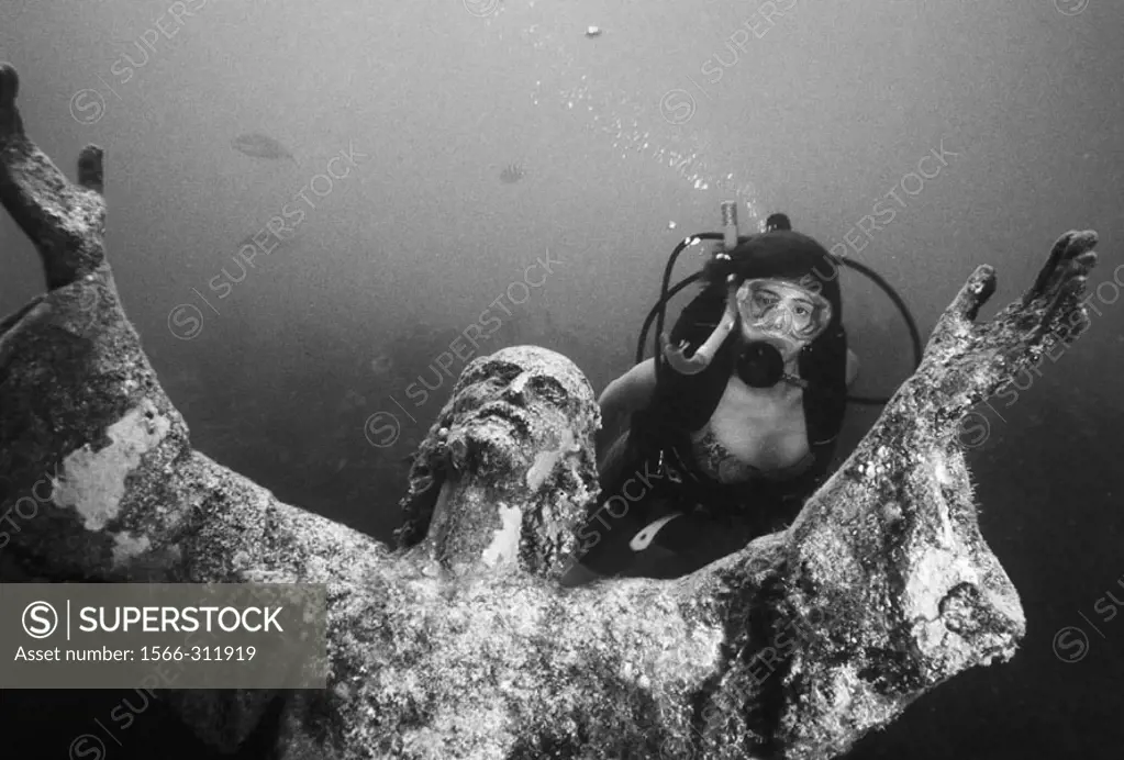 Christ of the Abyss. John Pennekamp Coral Reef State Park. Florida Keys. Key Largo. USA.