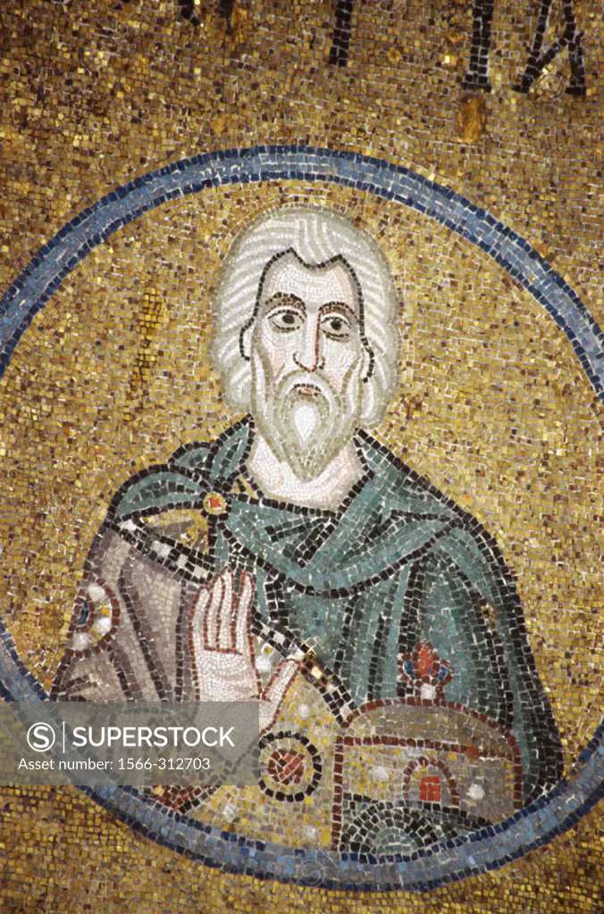 Byzantine mosaic (11th century). St. Sophia cathedral, UNESCO Heritage object, Kiev, Ukraine