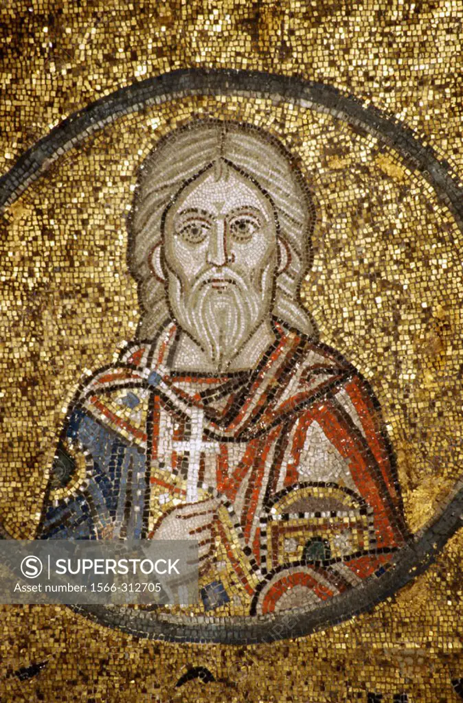Byzantine mosaic (11th century). St. Sophia cathedral, UNESCO Heritage object, Kiev, Ukraine