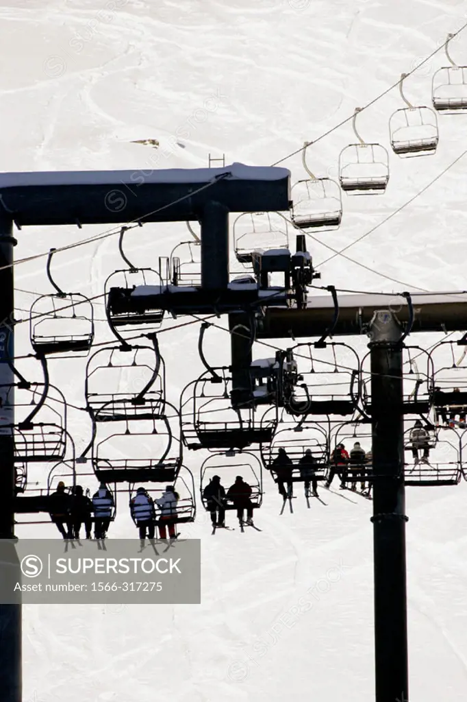 Ski lift at Tignes ski resort, Rhone-Alpes, France