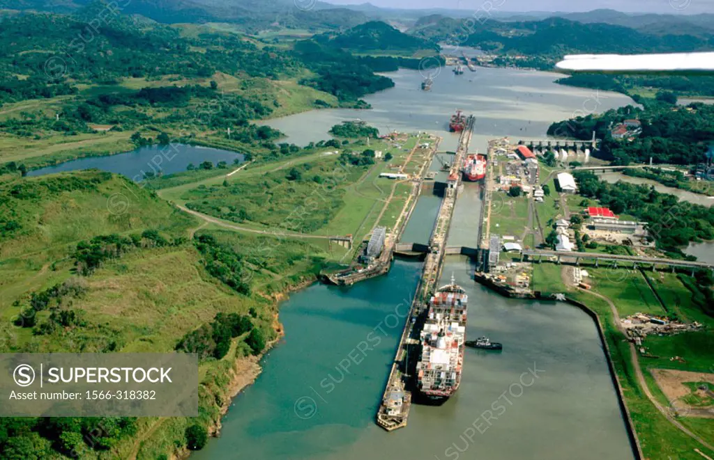 Panama canal, Miraflores docks, Panama