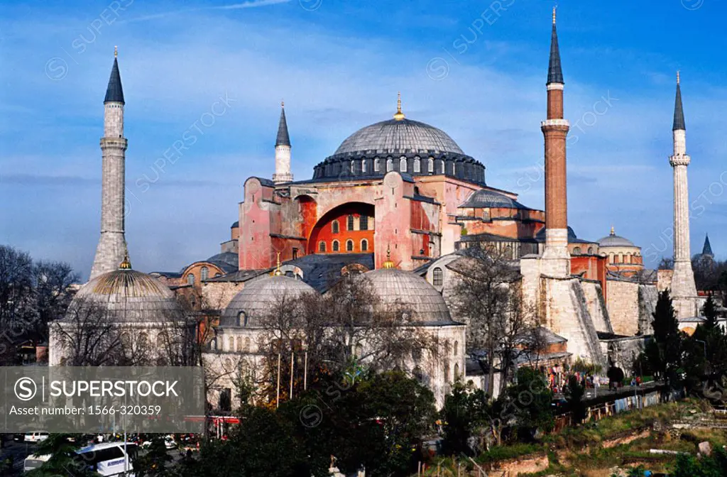 St. Sophia Mosque (c. 537), Sultanahmet, Istanbul. Turkey