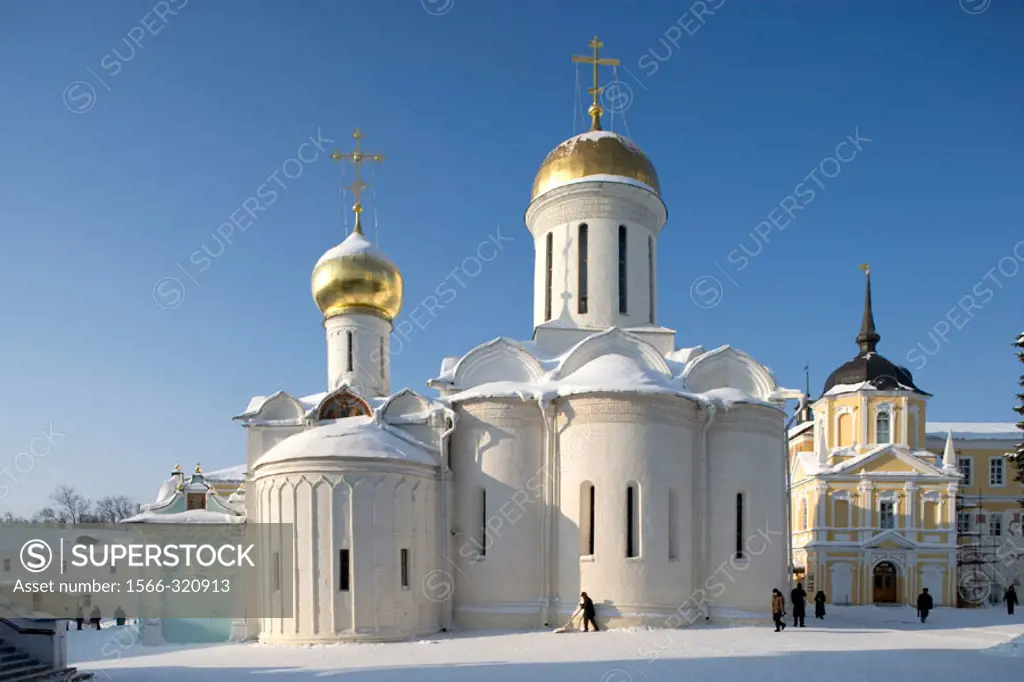 Cathedral of the Holy Trinity, 1422. Holy Trinity-St. Sergius Lavra (monastery), Sergiyev Posad. Golden Ring, Russia